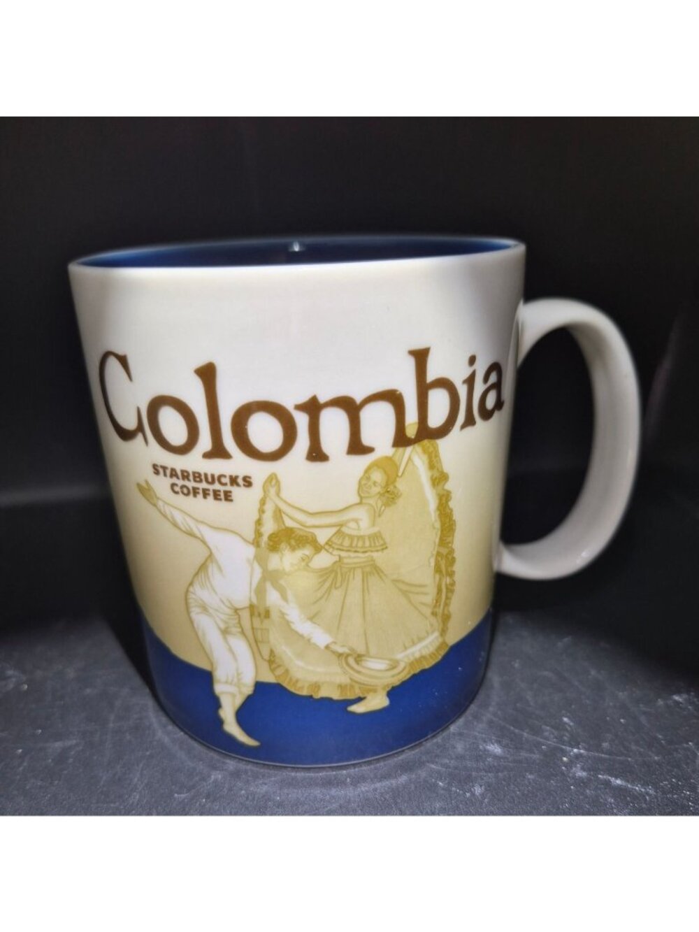 Starbucks Colombia 16 Oz Coffee Mug 2017 Global Icon Series With Traditional Art